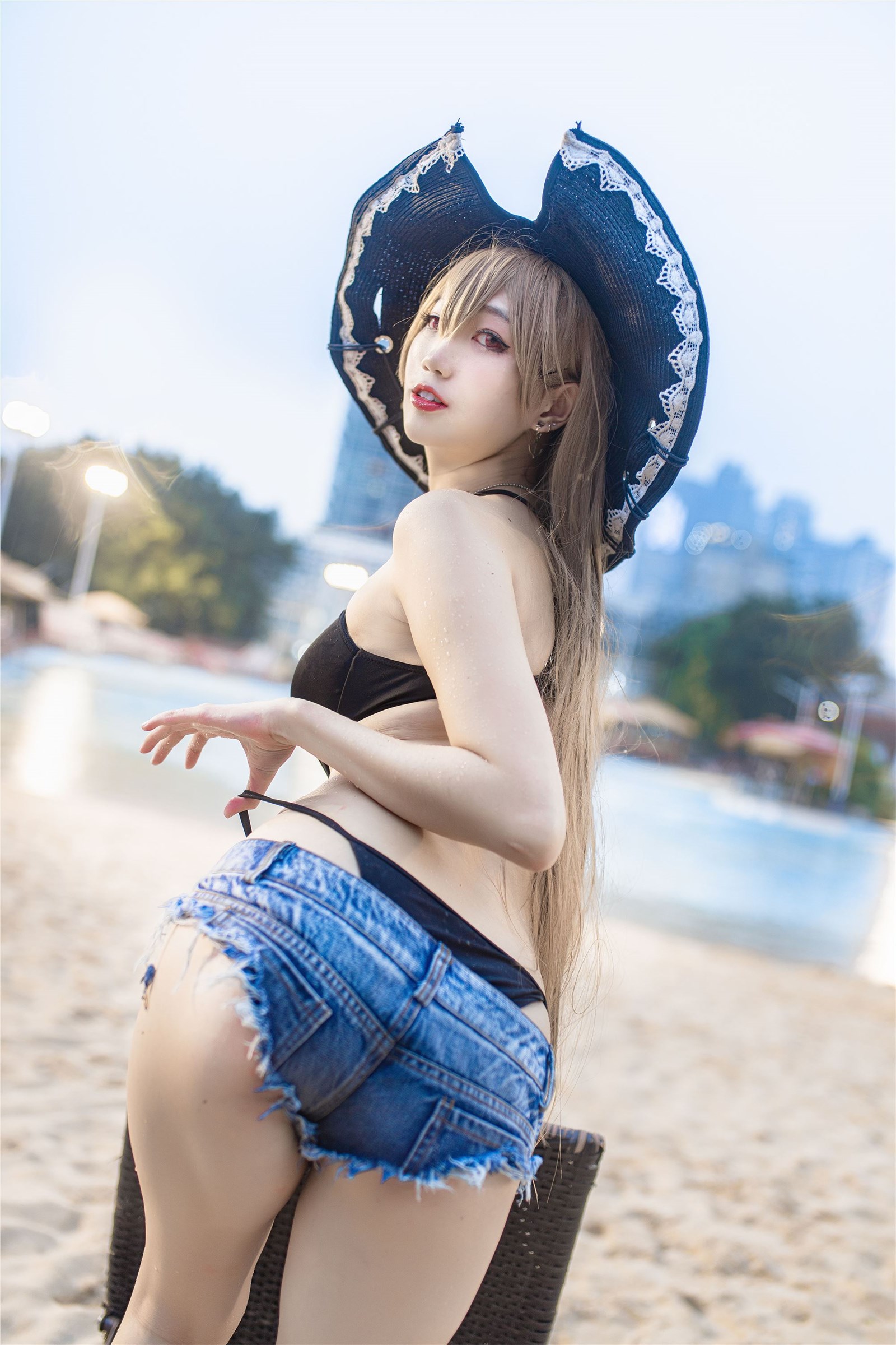 Zhou Ji is a cute rabbit No.002 Jean bar swimsuit(24)